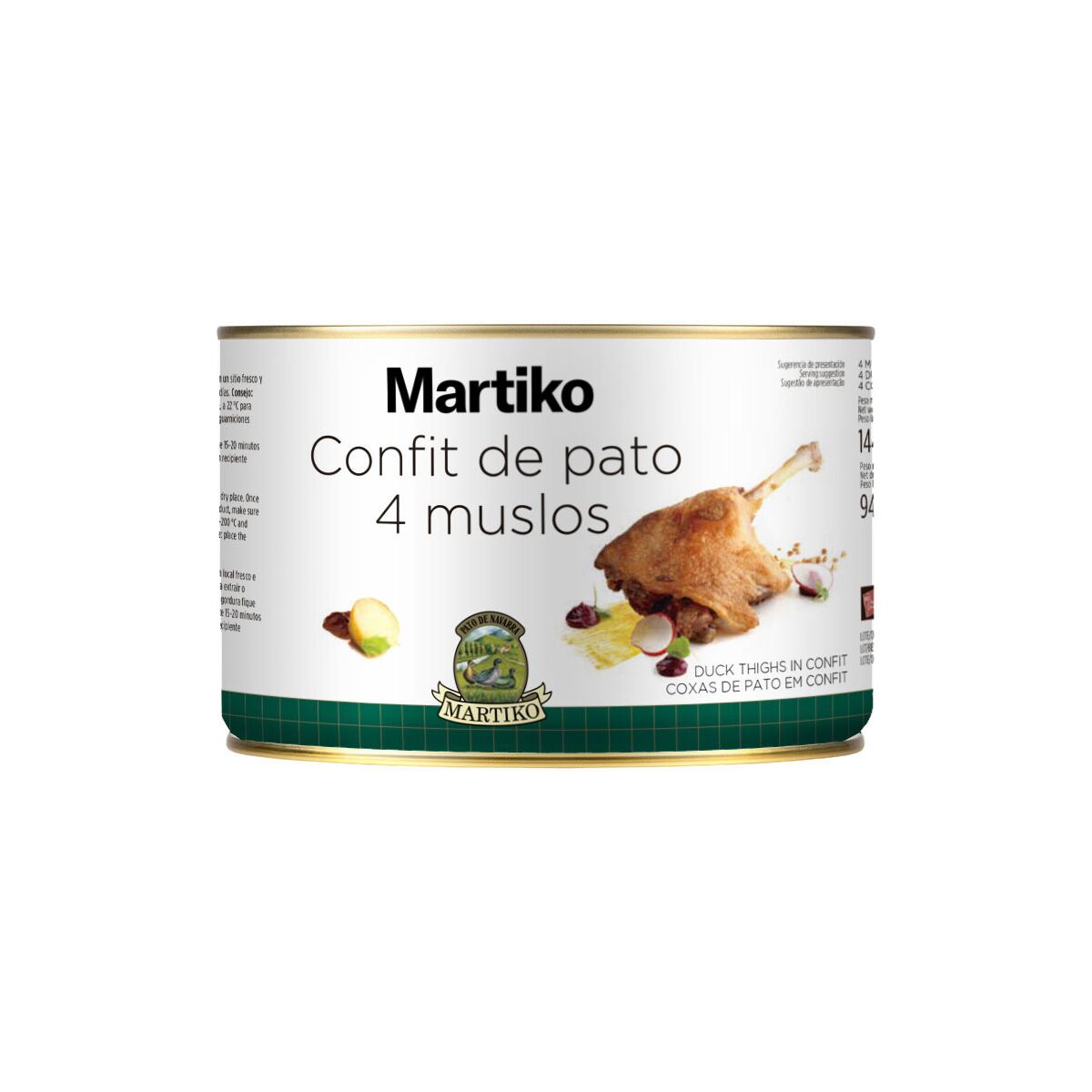 4 MUSLOS DE PATO EN CONFIT Martiko