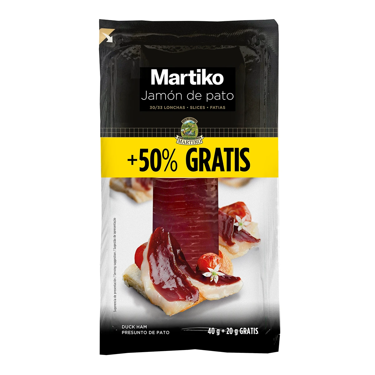Jamón de pato Martiko 40 g + 20 g GRATIS