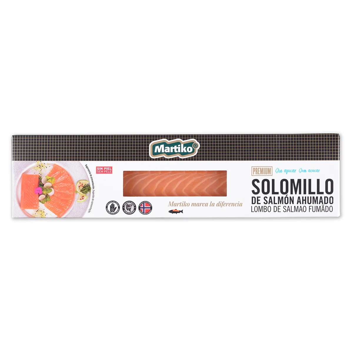 Solomillo de salmón ahumado noruego Premium Martiko 300 g